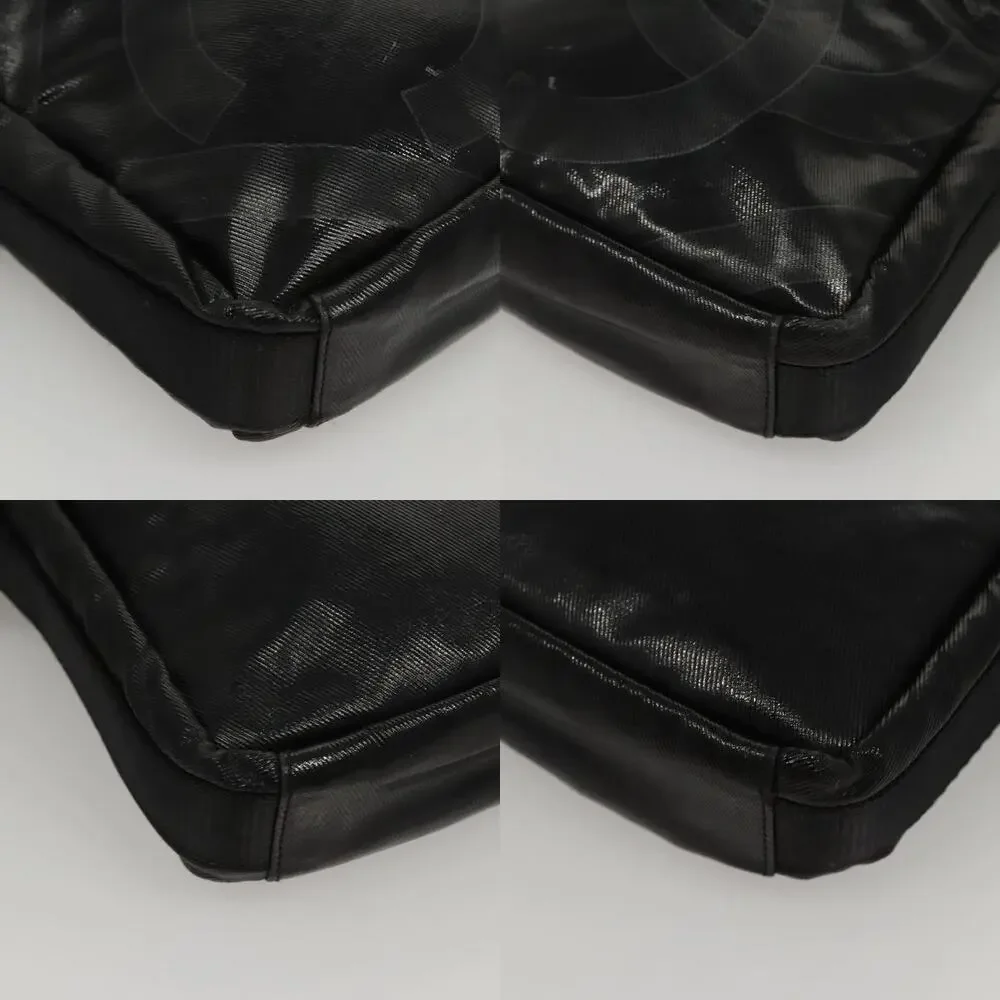 Chanel Coated Canvas Sports Shoulder Bag Black